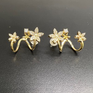 Asherée WG90 DIAMOND EARRING, K18YG 4.423gms, DIA 0.6cts 