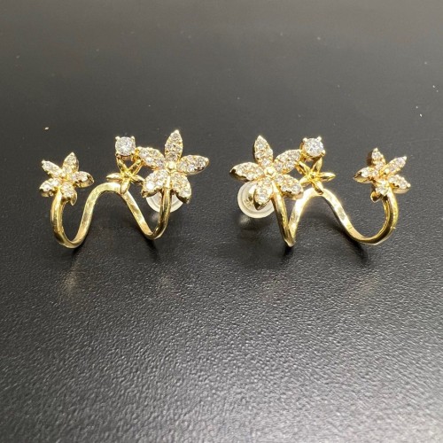 Asherée WG90 DIAMOND EARRING, K18YG 4.423gms, DIA 0.6cts 