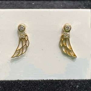 Asheree WG95 DIAMOND EARRING, K18YG 0.749gms, DIA 0.08cts 