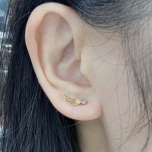 Asheree WG95 DIAMOND EARRING, K18YG 0.749gms, DIA 0.08cts 