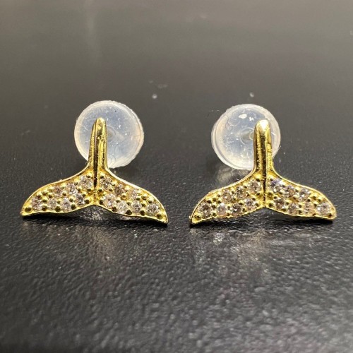 Asherée WG97 DIAMOND EARRING, K18YG 0.695gms, DIA 0.12cts 