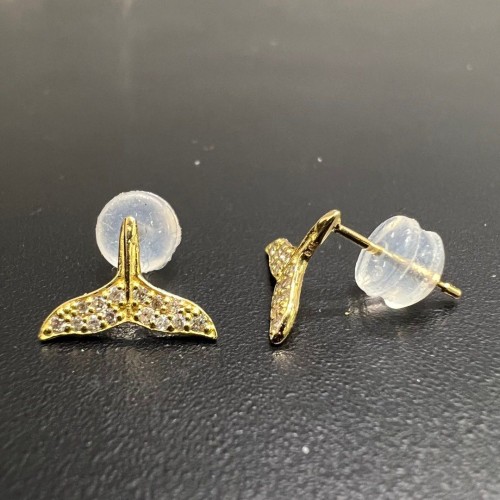Asherée WG97 DIAMOND EARRING, K18YG 0.695gms, DIA 0.12cts 