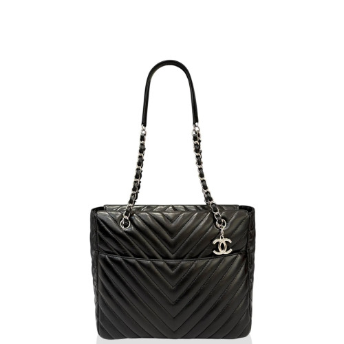 Preloved Chanel Tote Bag Lambskin Black-ac051426a6-MX25