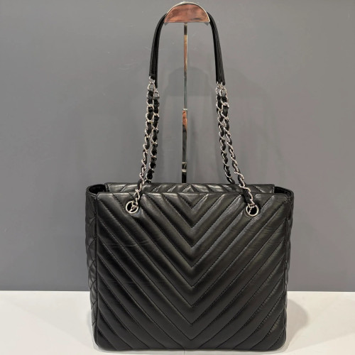 Preloved Chanel Tote Bag Lambskin Black-ac051426a6-MX25