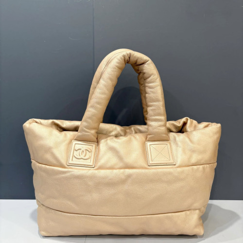 Preloved Chanel Meidum Coco Cocoon Reversible Tote Lambskin Light Gold-ac052126a5-MX25