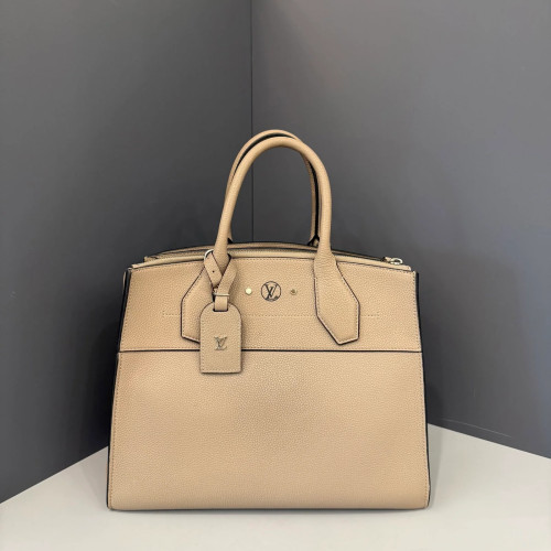 Preloved Louis Vuitton City Steamer MM Grained Calfskin Grey-hs040926c8-MX25
