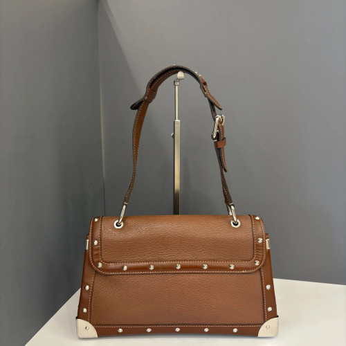 Preloved Louis Vuitton Studded Suhali Le Talentueux Shoulder Bag Goatskin Brown-xd062126a7-MX25