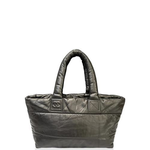 Preloved Chanel Meidum Coco Cocoon Reversible Tote Lambskin Black-ya061426a0-MX25