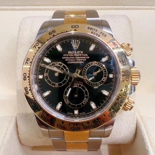 Daytona 40 Ref 116503 Half Gold in Black Dial
