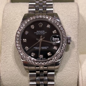 Datejust 31 Ref 178384 Factory Diamond Bezel