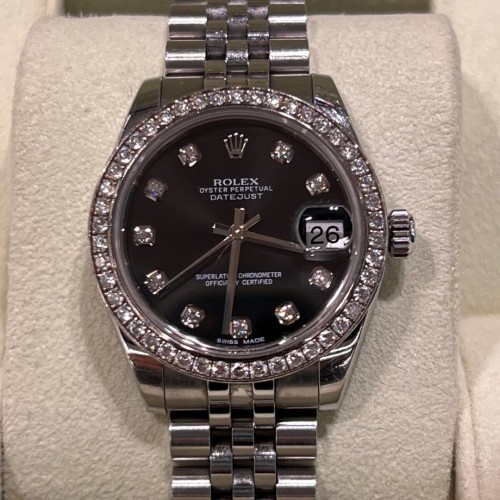 Datejust 31 Ref 178384 Factory Diamond Bezel
