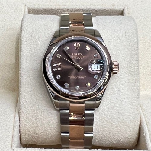 Datejust 28mm Ref 279161, Chocolate star diamond dial 2018 S