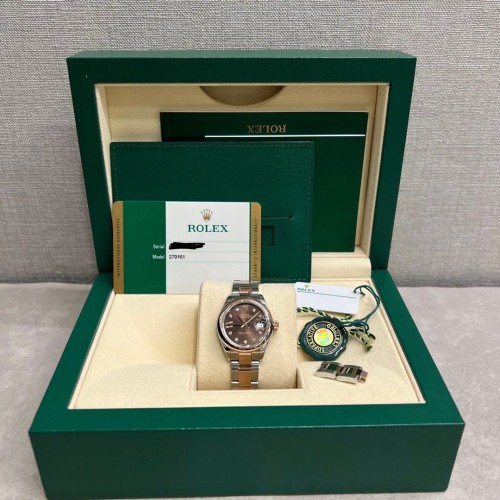 Datejust 28mm Ref 279161, Chocolate star diamond dial 2018 S