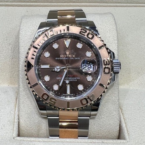 Yachtmaster 40 rose gold chocolate dial, ref 116621