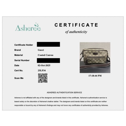 Authentication Certificate 25LP34 Authentication Certificate 25LP34