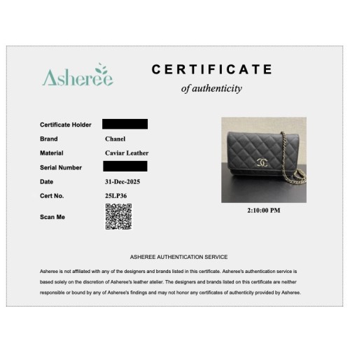 Authentication Certificate 25LP36 Authentication Certificate 25LP36