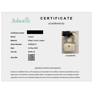 Authentication Certificate 25PPC32