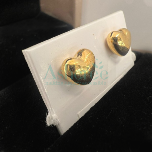 WG361 Asherée 17619791 18K EARRINGS , K18YG 0.533 GRAMS