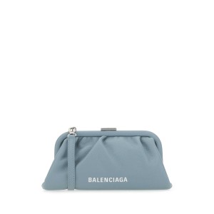 Powder blue leather Cloud XS clutch 