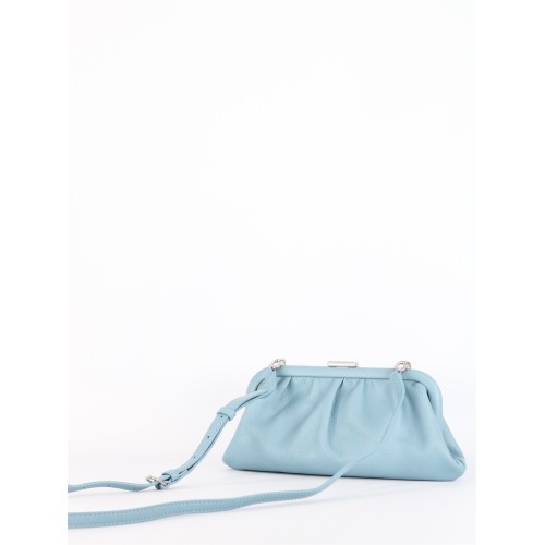 Powder blue leather Cloud XS clutch 