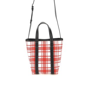 Printed leather small Barbes shopping bag