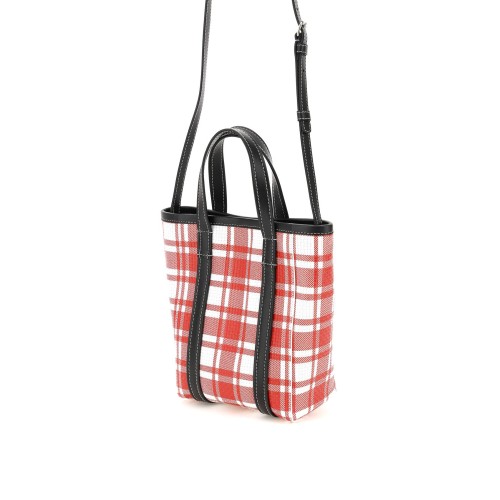 Printed leather small Barbes shopping bag