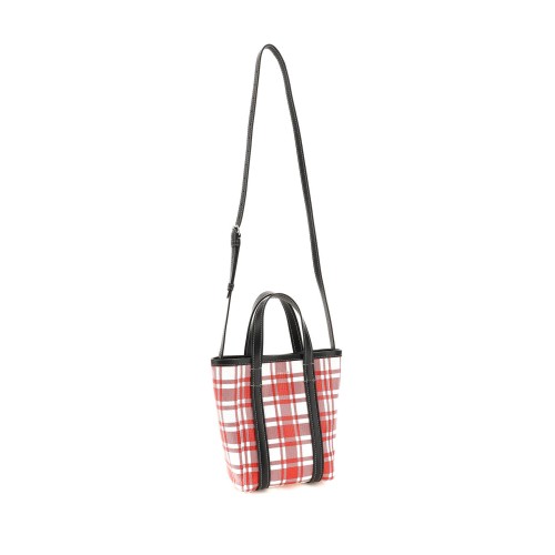 Printed leather small Barbes shopping bag