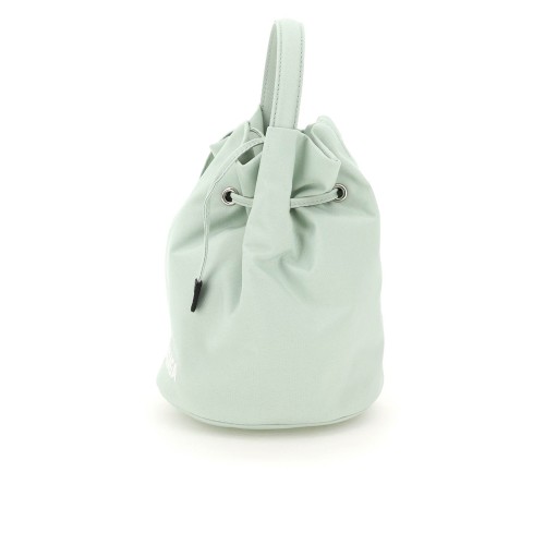 Sea green nylon Wheel bucket bag 