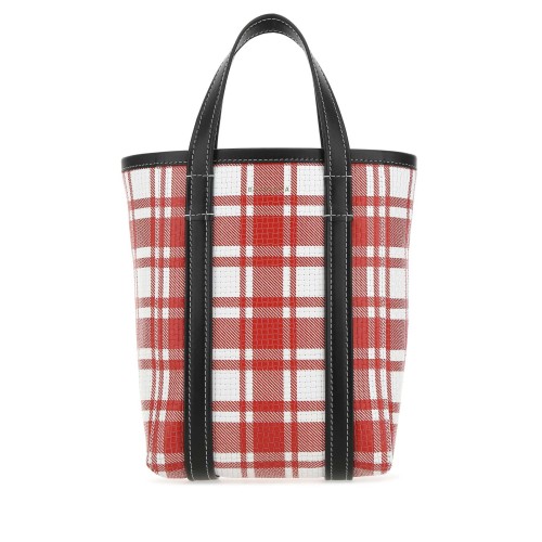 Printed leather small Barbes shopping bag