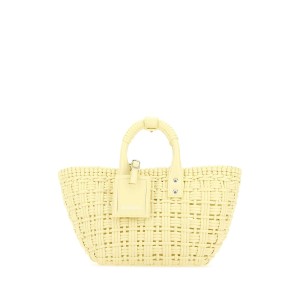 Pastel yellow synthetic leather Bistro XS handbag