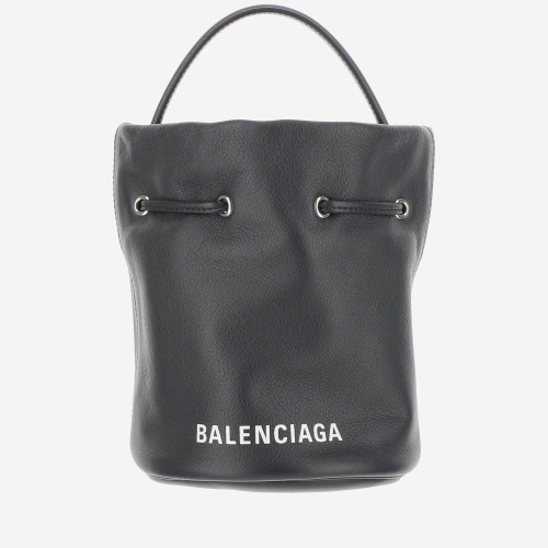Leather bucket bag