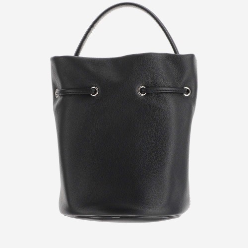 Leather bucket bag