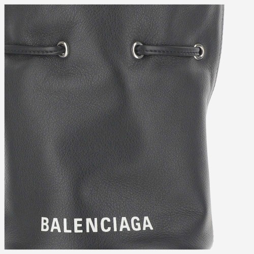 Leather bucket bag