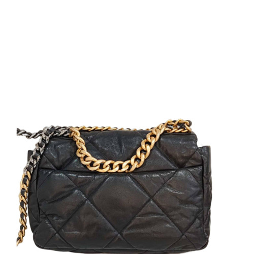 Chanel Quilted Medium 19 Flap Lambskin Black