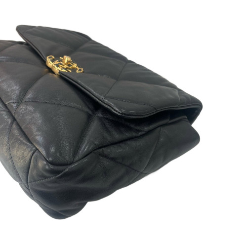 Chanel Quilted Medium 19 Flap Lambskin Black