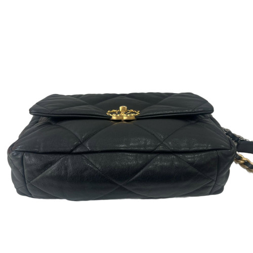 Chanel Quilted Medium 19 Flap Lambskin Black