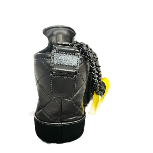 Chanel Quilted Small Gabrielle Hobo Calfskin Black Chanel Quilted Small Gabrielle Hobo Calfskin Black
