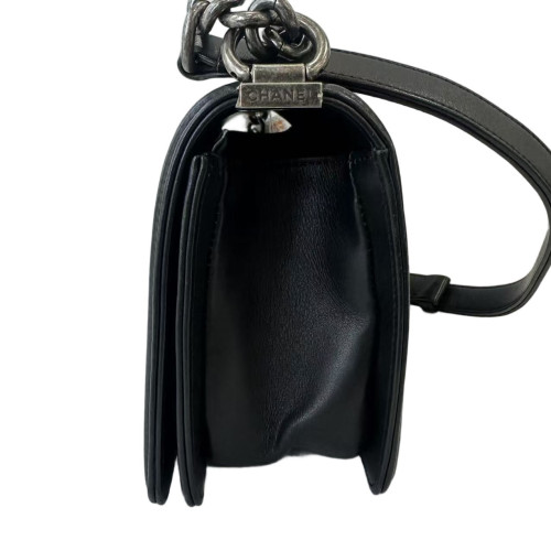 Chanel Braid Medium Boy Flap Calfskin Black Chanel Braid Medium Boy Flap Calfskin Black