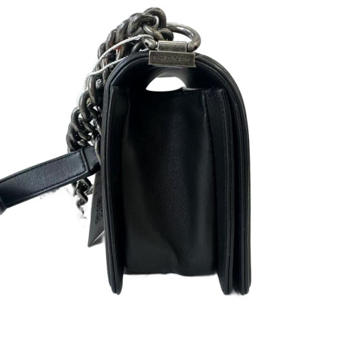 Chanel Braid Medium Boy Flap Calfskin Black Chanel Braid Medium Boy Flap Calfskin Black