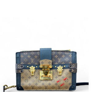 Louis Vuitton Soft Trunk Reverse Monogram Brown Blue