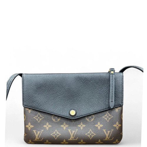 Louis Vuitton Shoulder Bag Monogram Black Brown Louis Vuitton Shoulder Bag Monogram Black Brown