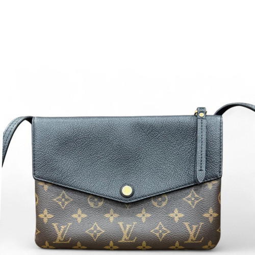 Louis Vuitton Shoulder Bag Monogram Black Brown Louis Vuitton Shoulder Bag Monogram Black Brown