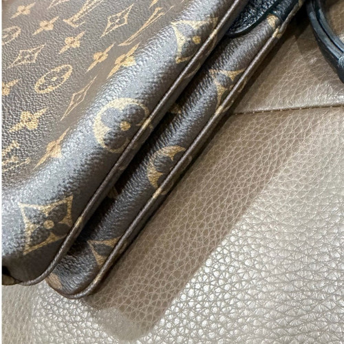 Louis Vuitton Shoulder Bag Monogram Black Brown Louis Vuitton Shoulder Bag Monogram Black Brown