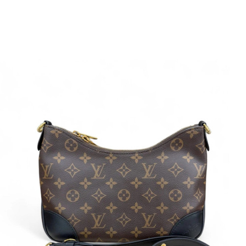 Louis Vuitton Shoulder Bag Monogram Brown Black