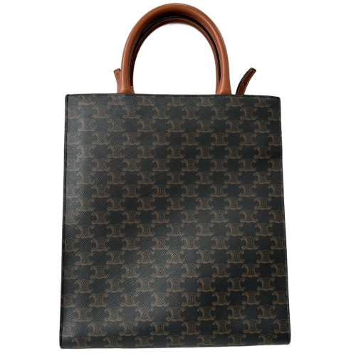 Celine Medium Vertical Cabas Triomphe Brown Black