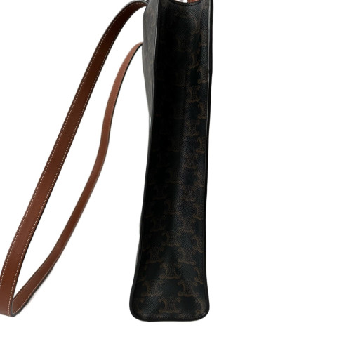 Celine Medium Vertical Cabas Triomphe Brown Black