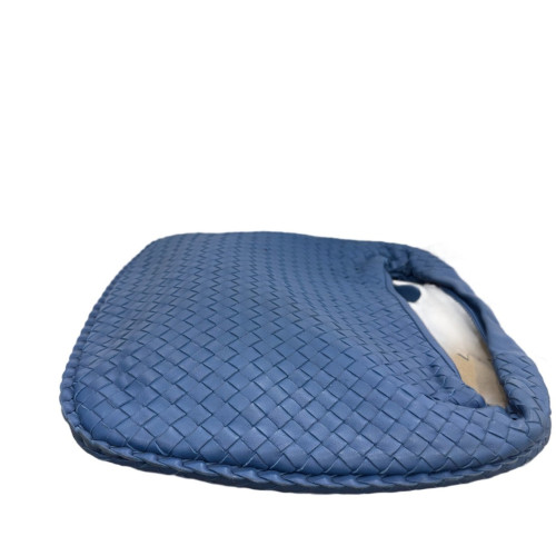Bottega Veneta Small Veneta Hobo Calfskin Intrecciato Blue