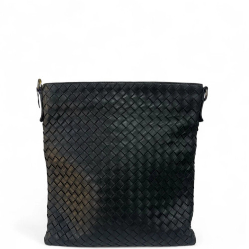 Bottega Veneta Shoulder Bag Calfskin Intrecciato Black