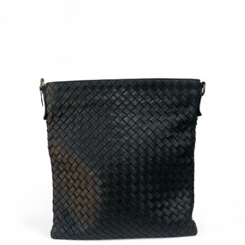Bottega Veneta Shoulder Bag Calfskin Intrecciato Black