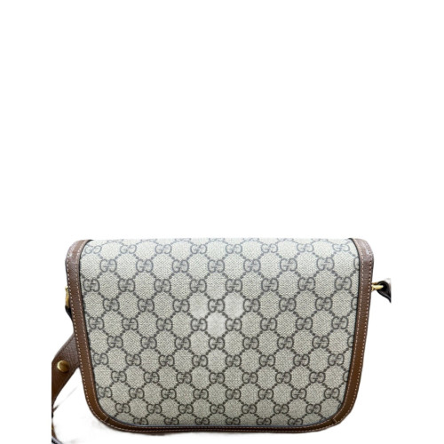 Gucci Medium Horsebit 1955 GG Supreme Monogram Beige Brown